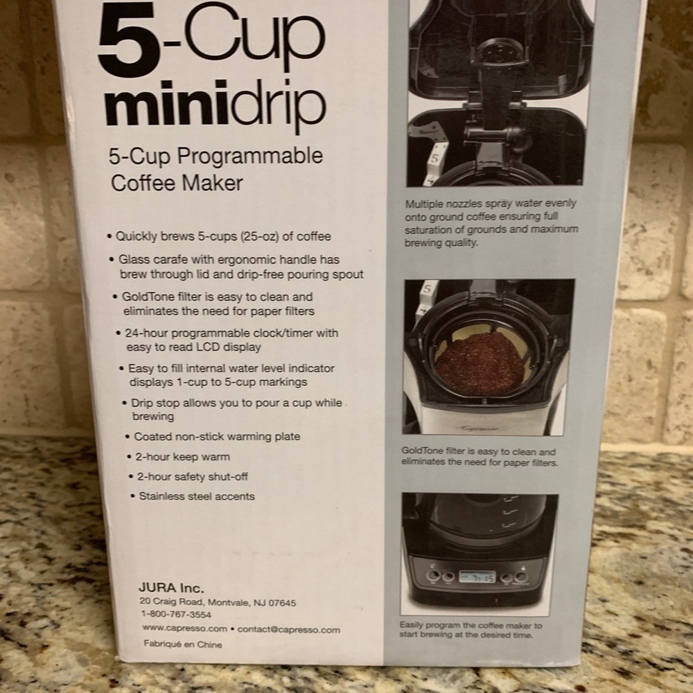 Capresso 5-Cup Programmable coffee maker - Picture 2 of 2